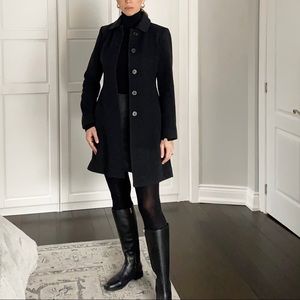 Anne Klein classic midi wool/cashmere blend coat